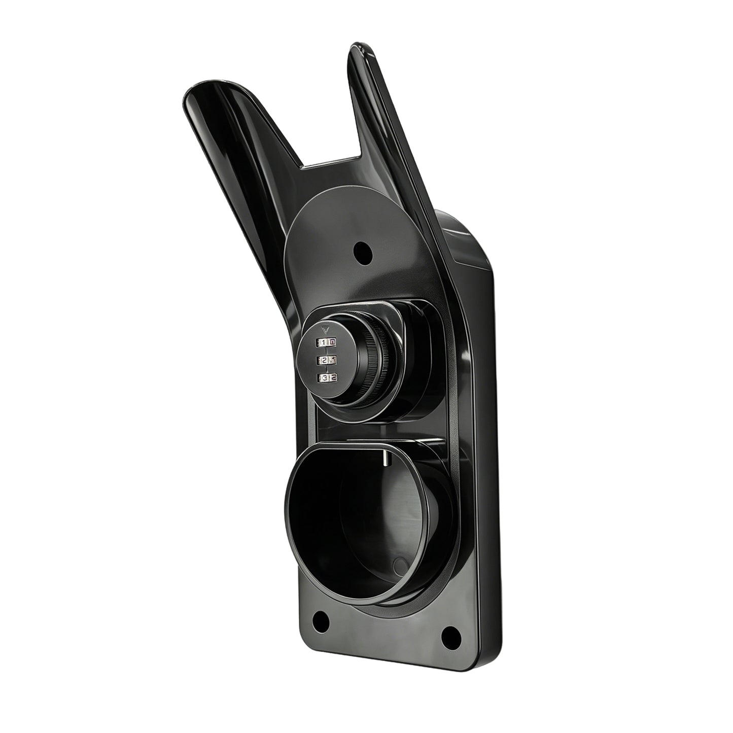 Lockable Type 2 EV Charger Holder Wall Mount EV Charging Gun Bracket European EV Charger Cable Storage Rack