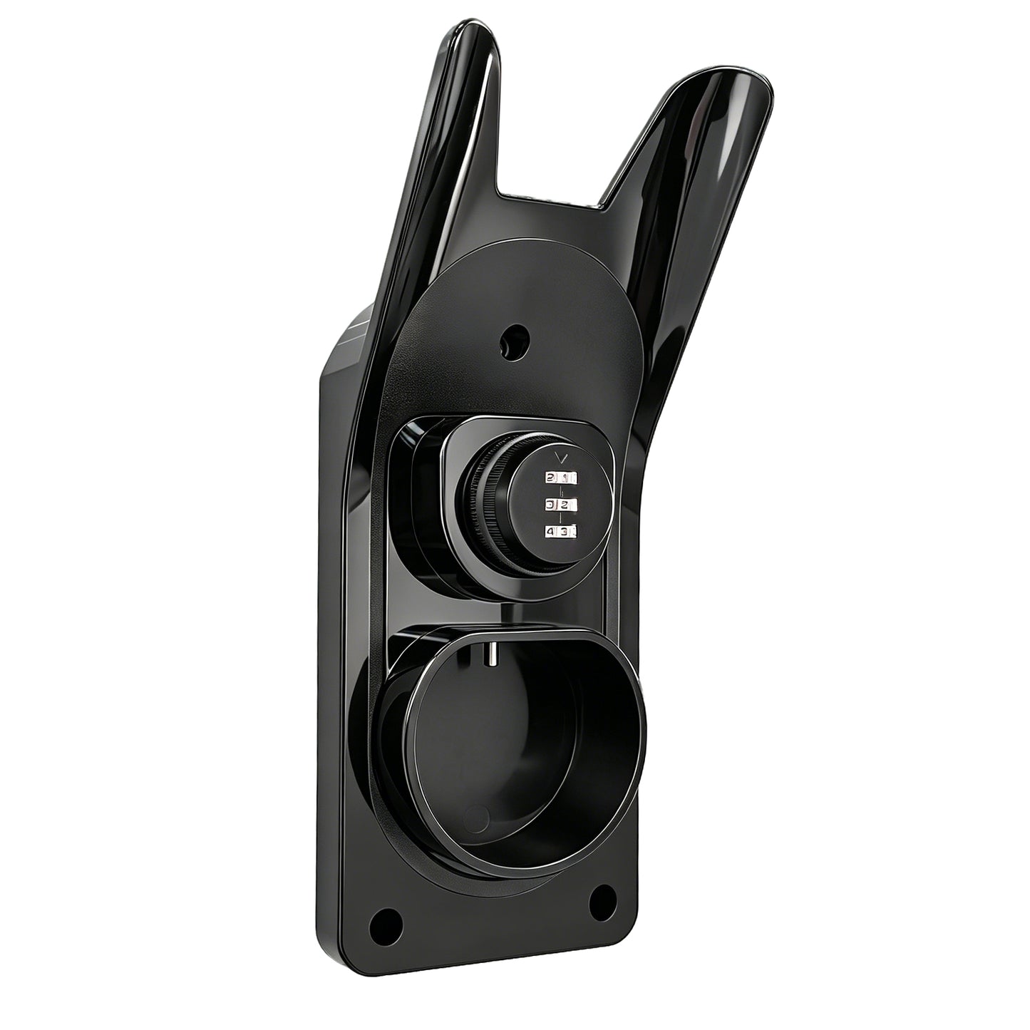Lockable Type 2 EV Charger Holder Wall Mount EV Charging Gun Bracket European EV Charger Cable Storage Rack